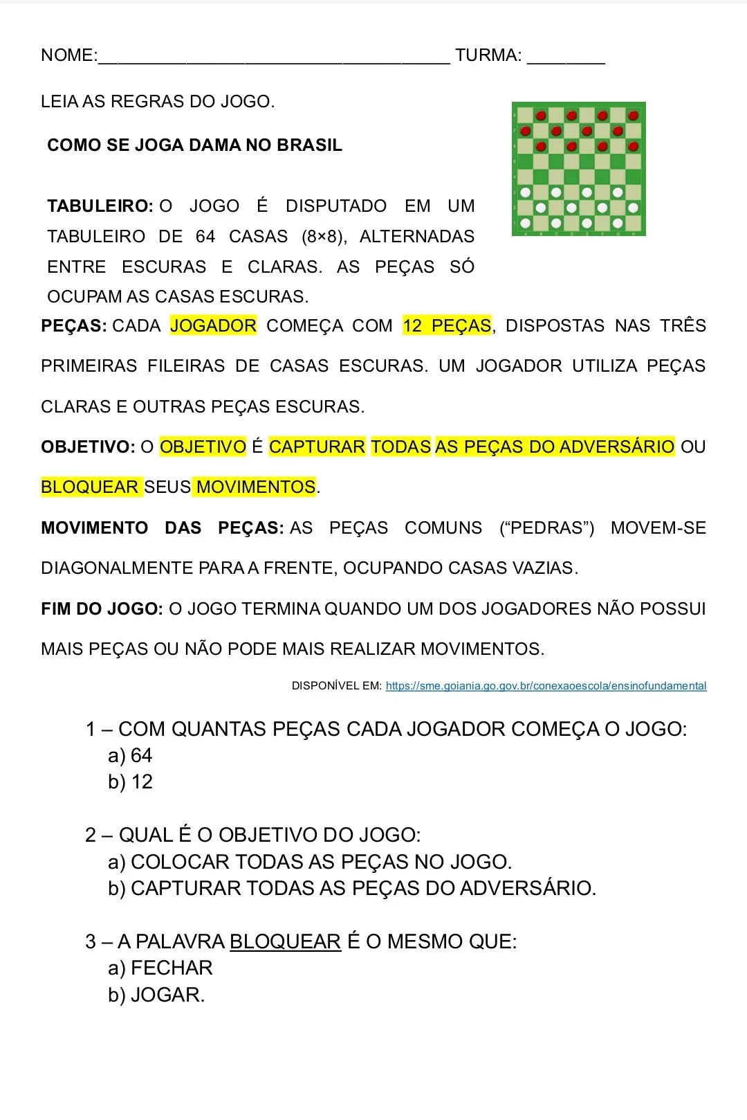 Atividades de Recomposição de Português - Leitura e Interpretação — amostra 5: Atividades de Recomposição de Português para…