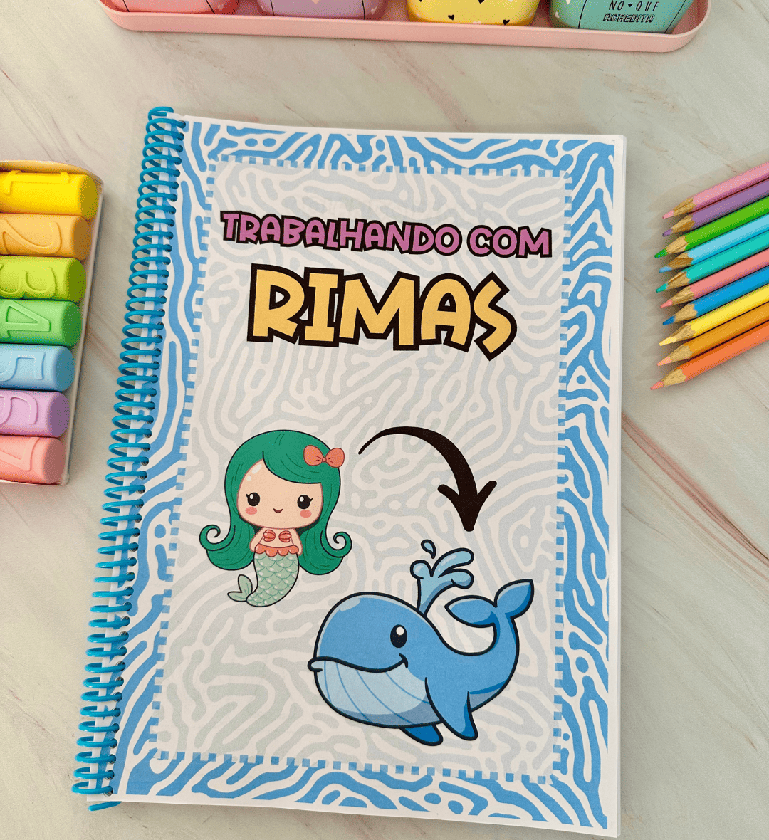Atividades de Rimas: Apostila em PDF com 85 Páginas — Alfabetização para Educação Infantil: Trabalhe a consciência…
