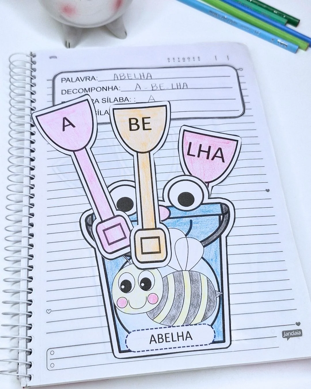 Atividades de Separação de Sílabas e Palavras — amostra 5: Atividades de alfabetização para decompor palavras, identificar…