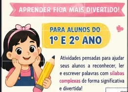 Atividades de Sílabas Complexas para 1º e 2º Ano | Apostila PDF — amostra 3: Atividades de sílabas complexas para alunos do…