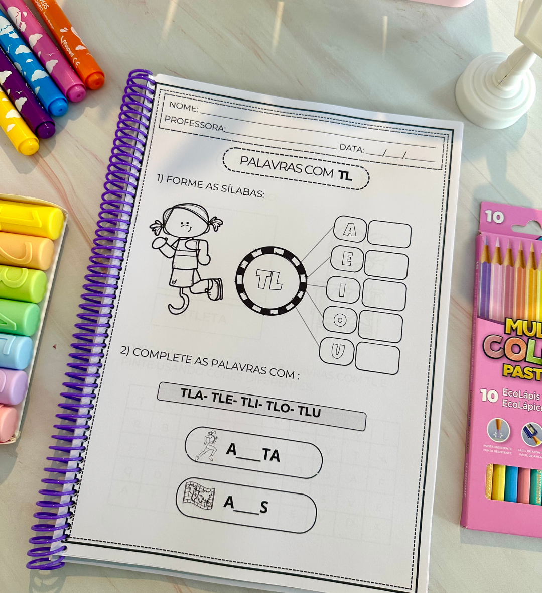 Atividades de Sílabas Complexas: PDF Ilustrado para Alfabetização — amostra 4: Como usar em sala de aula