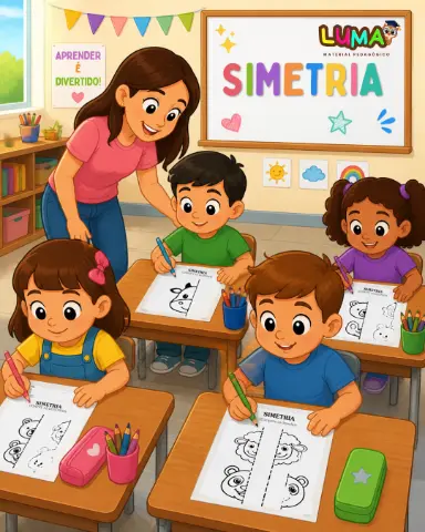 Atividades de simetria para imprimir – Complete o desenho — amostra 3: Como usar em sala