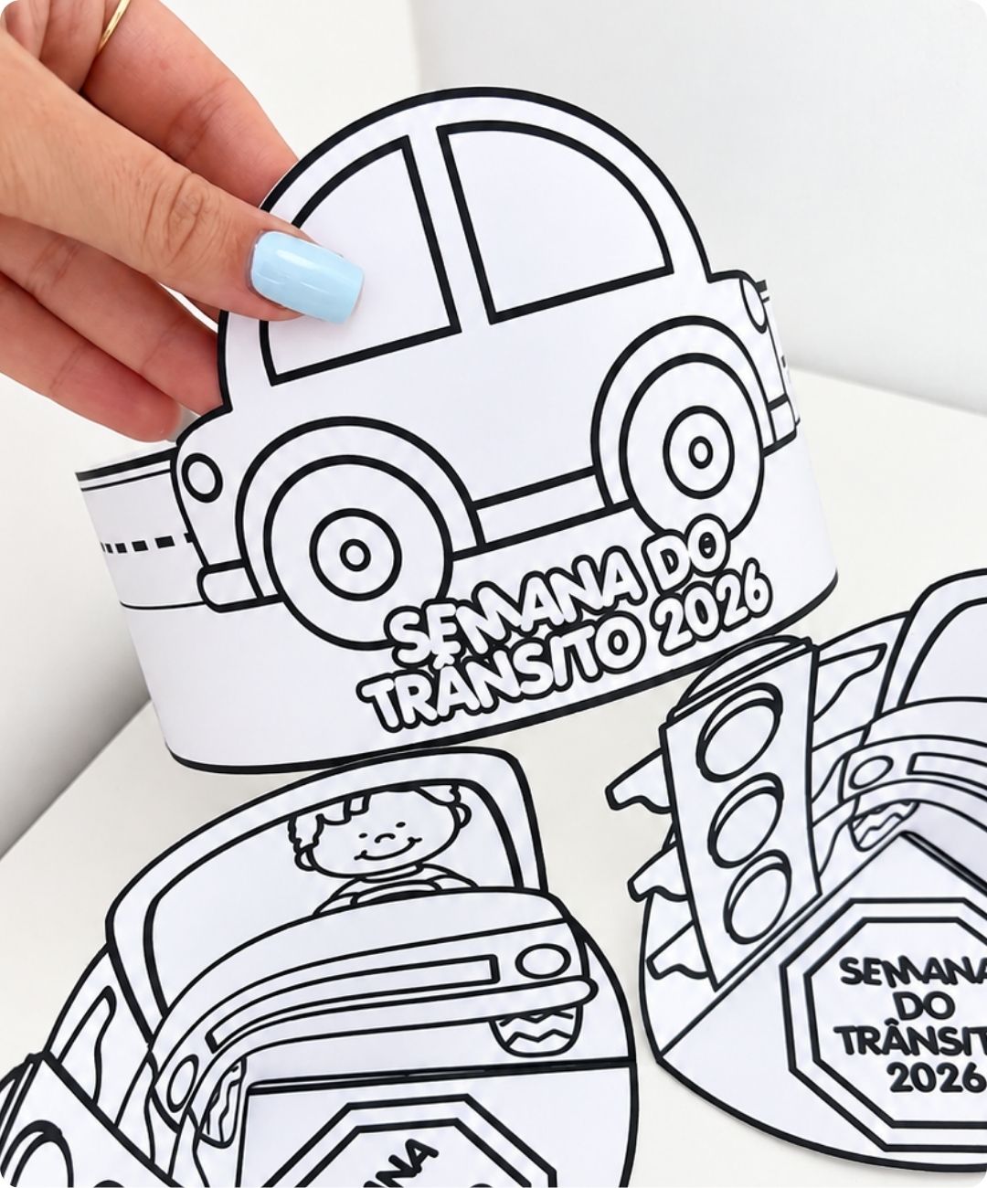 Atividades de trânsito para imprimir: infantil e anos iniciais — amostra 1: Da impressão à atividade com a turma
