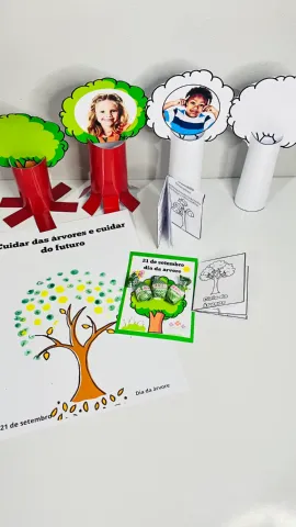 Atividades Dia da Árvore - Cartão + Árvore com Link de Foto editável — amostra 6: 🌳✨ APRENDER, BRINCAR E CUIDAR DA NATUREZA