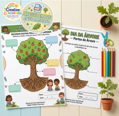Atividades dia da Árvore Educação Infantil — capa do material