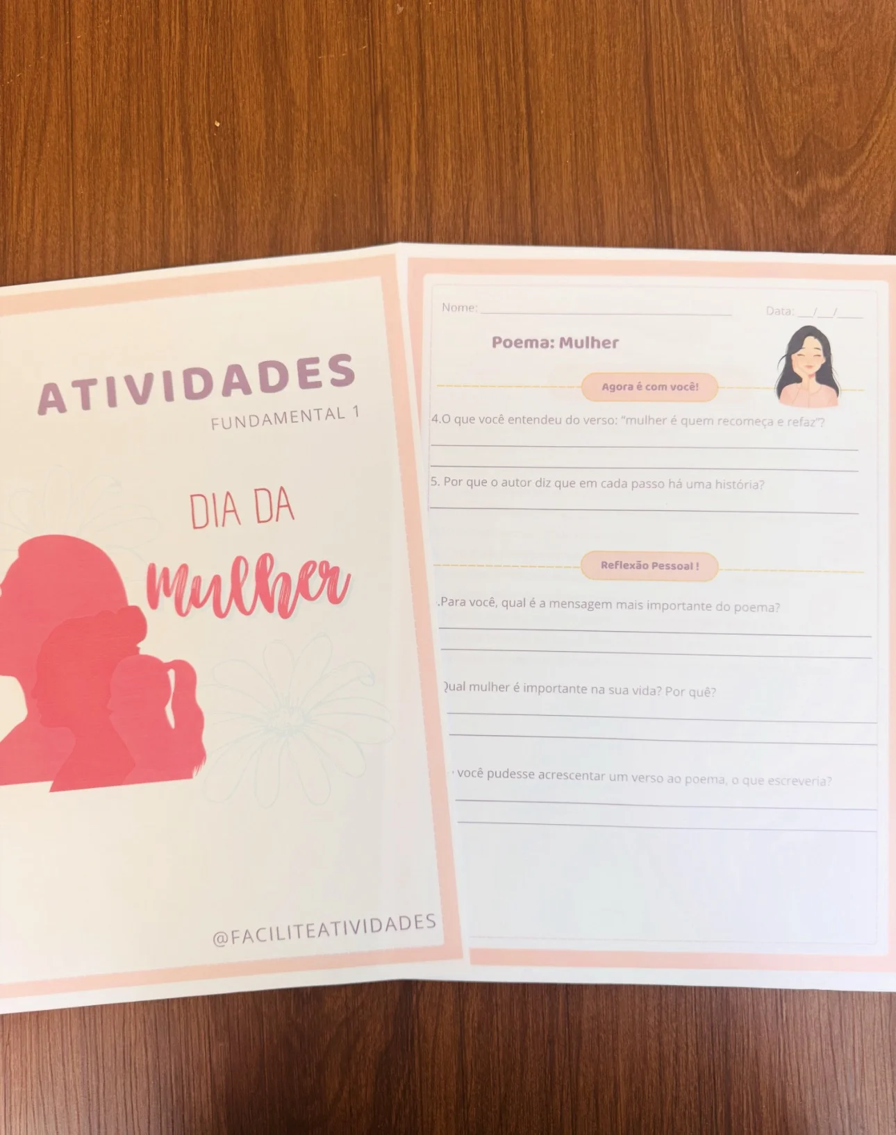 Atividades dia da mulher fundamental 1 — amostra 5: 🌸 Atividades Dia da Mulher – Fundamental 1 🌸 Arquivo pedagógico…