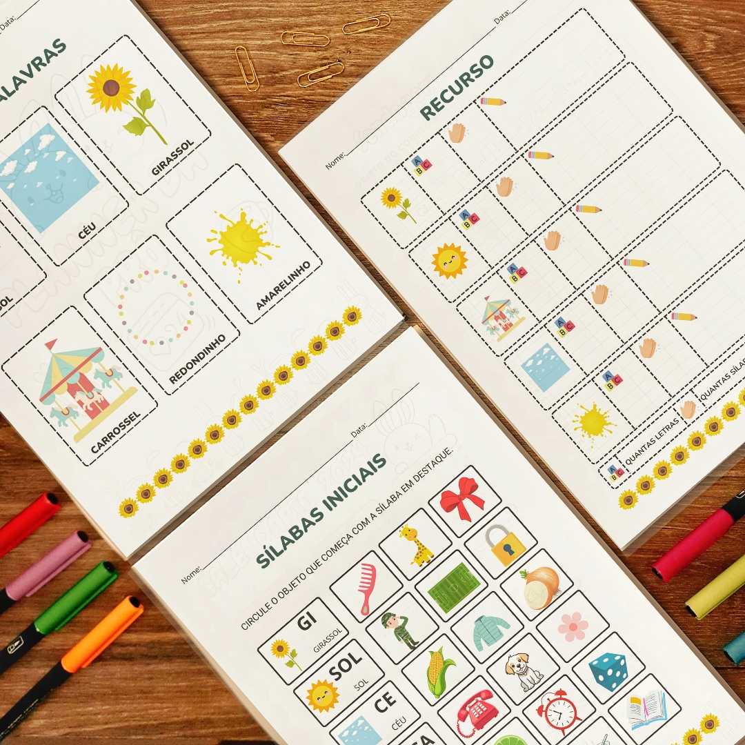 Atividades Dia da Poesia: O Girassol com Mini Livro — amostra 3: Como usar em sala de aula