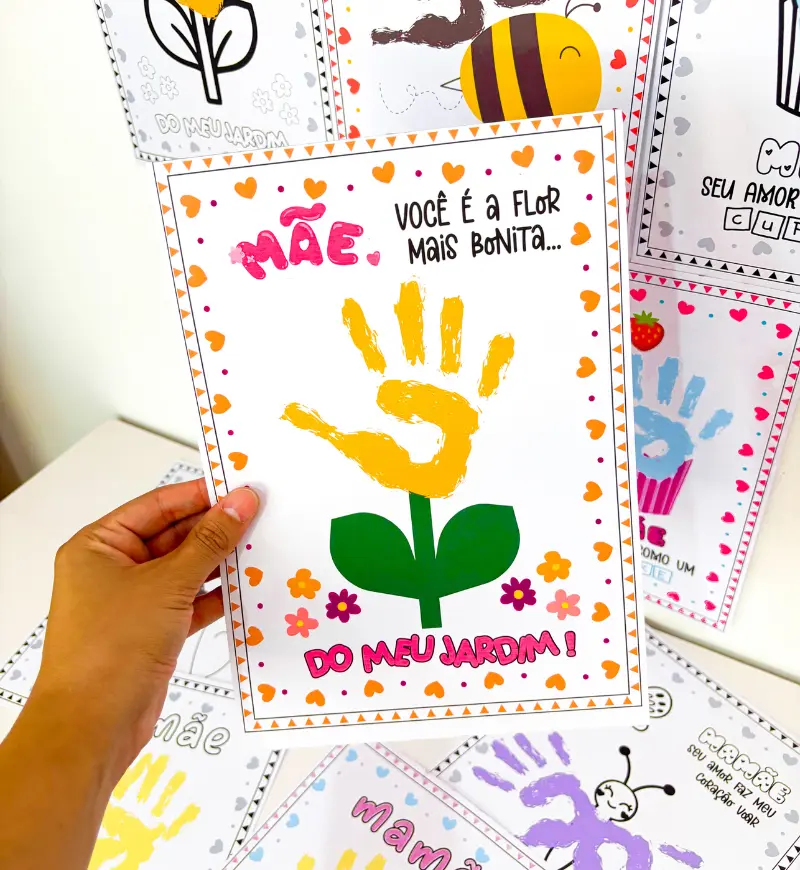 Atividades Dia das Mães com Carimbo de Mão para Imprimir — amostra 4: Para quem é indicado