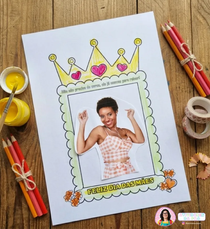 Atividades Dia das Mães: Kit para Colorir na Educação Infantil — amostra 2: O que vem no material