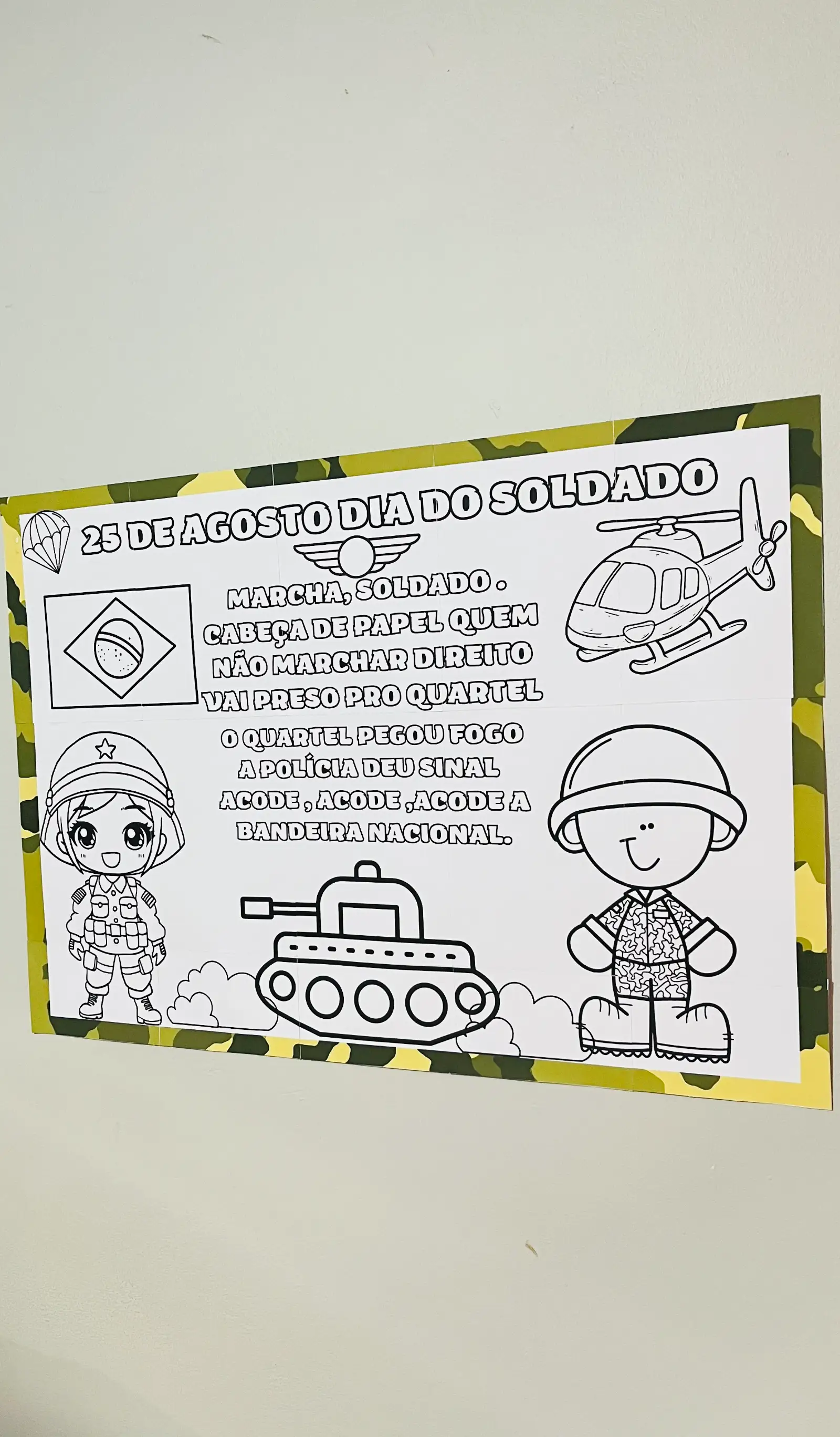 Atividades Dia do Soldado para Colorir – Educação Infantil — amostra 1: Atividades do Dia do Soldado para colorir, com…