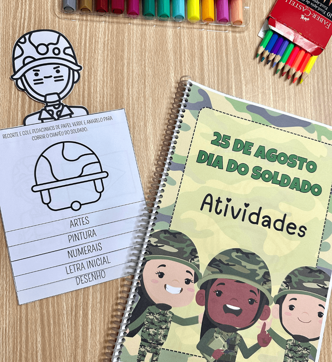 Atividades Dia do Soldado: sequência didática com flipbook — capa do material