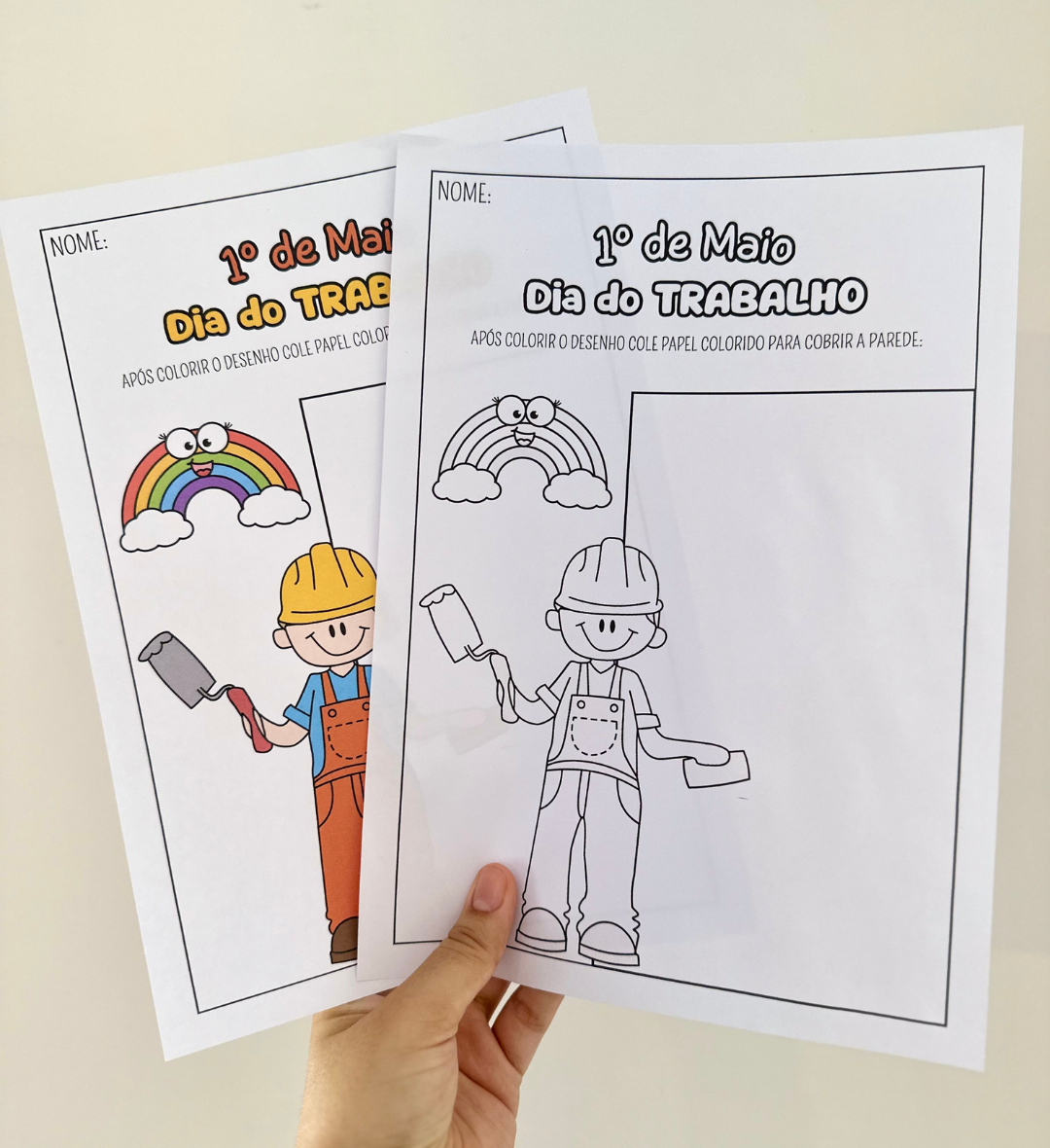 Atividades Dia do Trabalho com Livrinho das Profissões em PDF — amostra 1: Atividades do Dia do Trabalho para a Educação…
