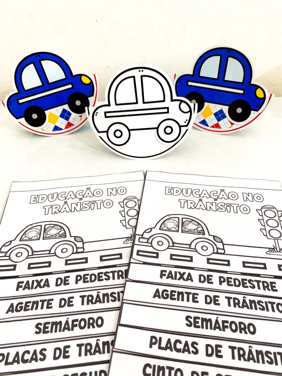 Atividades Dia do Trânsito 3D para Educação Infantil — amostra 3: Atividades para trabalhar o Dia do Trânsito com crianças…