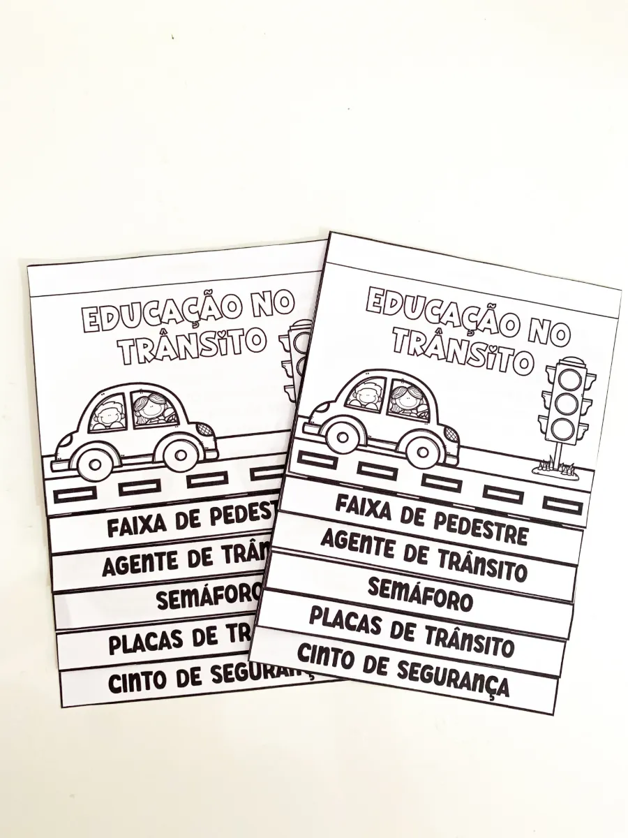 Atividades Dia do Trânsito 3D para Educação Infantil — amostra 4: Atividades para trabalhar o Dia do Trânsito com crianças…
