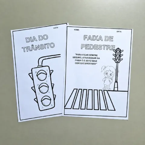 Atividades Dia do Trânsito – Educação Infantil e 1º Ano — amostra 2: Material com 8 páginas de atividades sobre o Dia do…