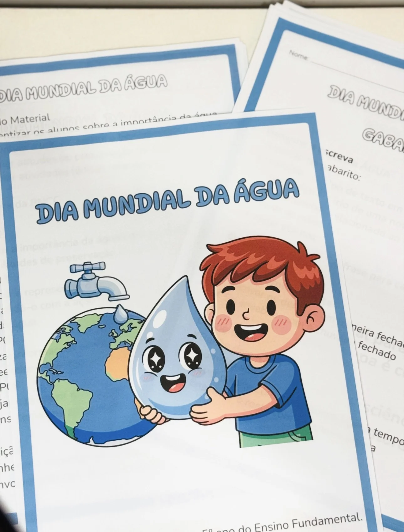 Atividades dia mundial da água fundamental 1 — amostra 1: Atividades – Dia Mundial da Água