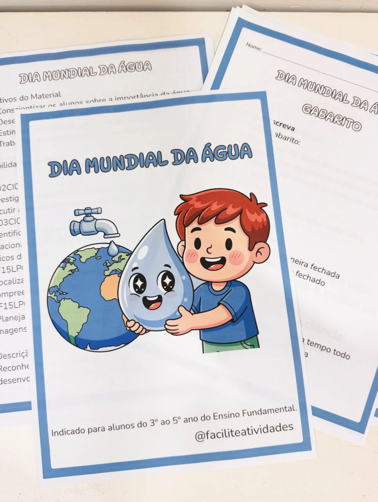 Atividades dia mundial da água fundamental 1 — amostra 7: Atividades – Dia Mundial da Água Este material foi desenvolvido…