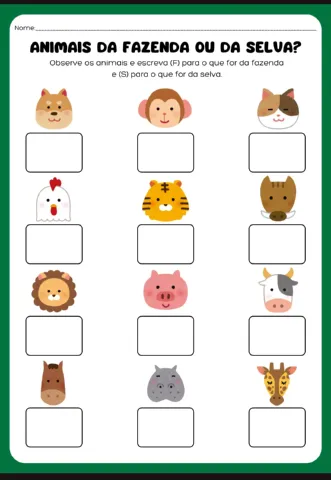 Atividades Diagnósticas - Português e Matemática |Tema Animais — amostra 4: Apostila lúdica com atividades diagnósticas de…