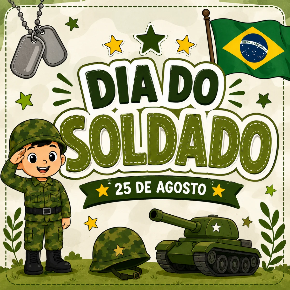Atividades do dia do Soldado para pré-escola e alfabetização — capa do material