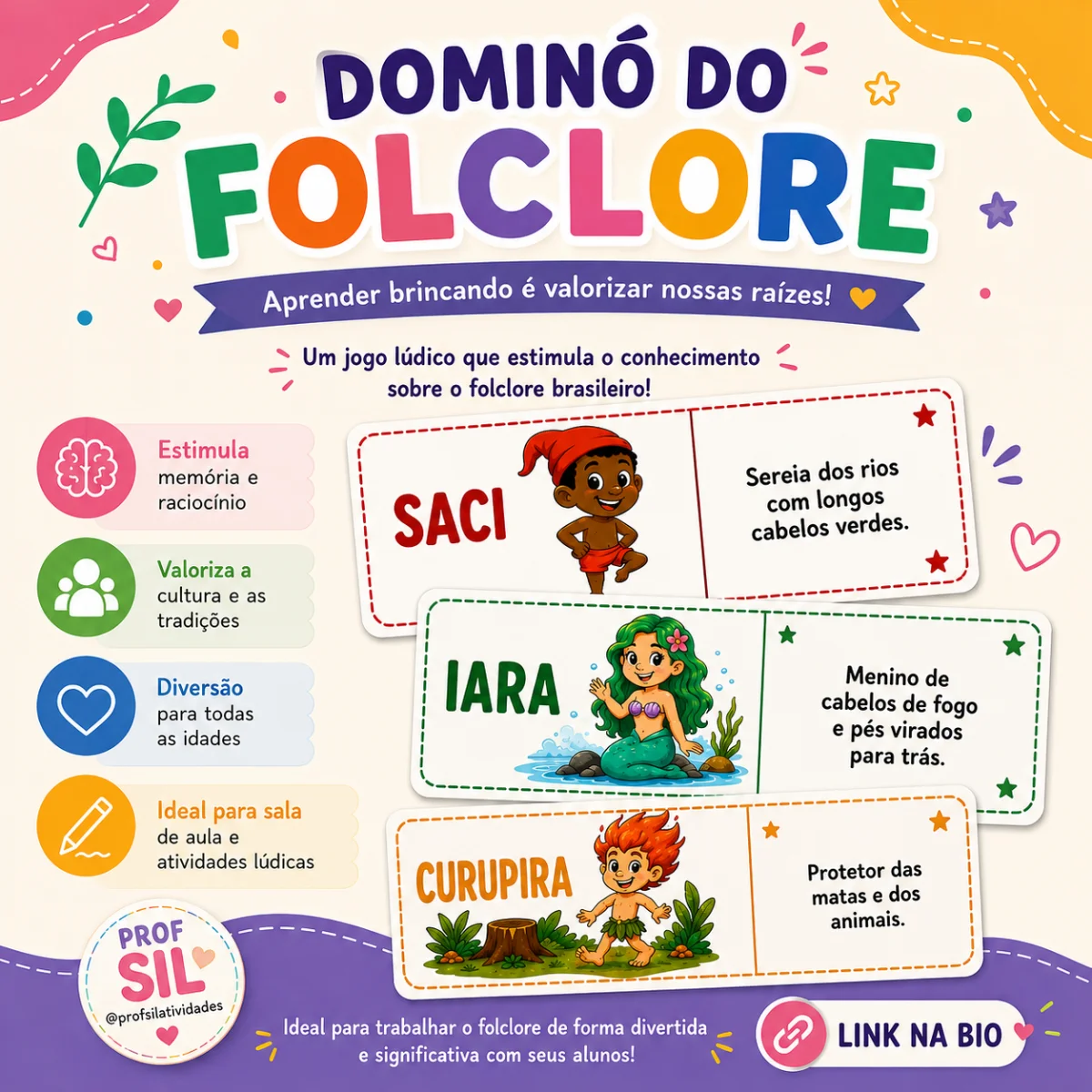 Atividades do Folclore para Anos Iniciais do Ensino Fundamental I — amostra 1: ✨ O arquivo inclui: 📖 Atividades para… Atividades do Folclore para Anos Iniciais do Ensino Fundamental I — amostra 1: ✨ O arquivo inclui: 📖 Atividades para…