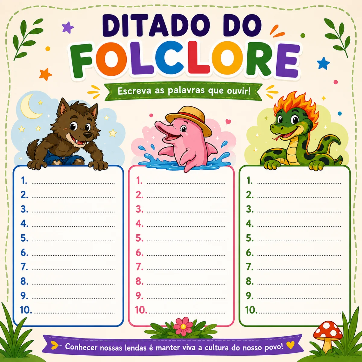 Atividades do Folclore para Anos Iniciais do Ensino Fundamental I — amostra 2: Material para tornar o aprendizado sobre o… Atividades do Folclore para Anos Iniciais do Ensino Fundamental I — amostra 2: Material para tornar o aprendizado sobre o…