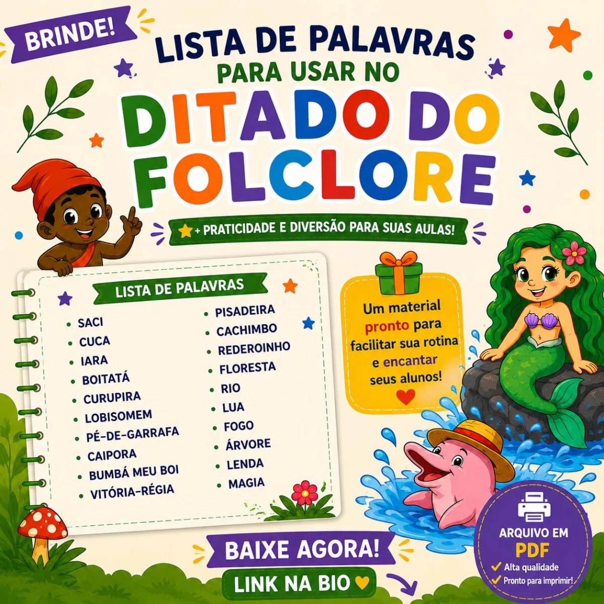 Atividades do Folclore para Anos Iniciais do Ensino Fundamental I — amostra 3: Material para tornar o aprendizado sobre o… Atividades do Folclore para Anos Iniciais do Ensino Fundamental I — amostra 3: Material para tornar o aprendizado sobre o…