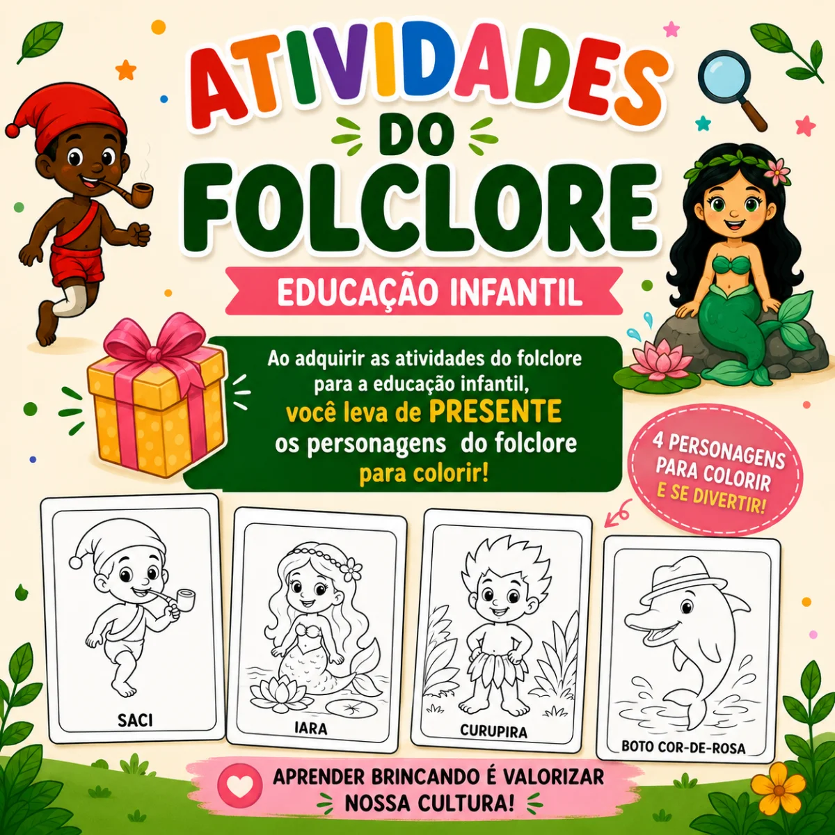 Atividades do Folclore para Educação Infantil — amostra 2: Este material foi elaborado para proporcionar uma aprendizagem… Atividades do Folclore para Educação Infantil — amostra 2: Este material foi elaborado para proporcionar uma aprendizagem…