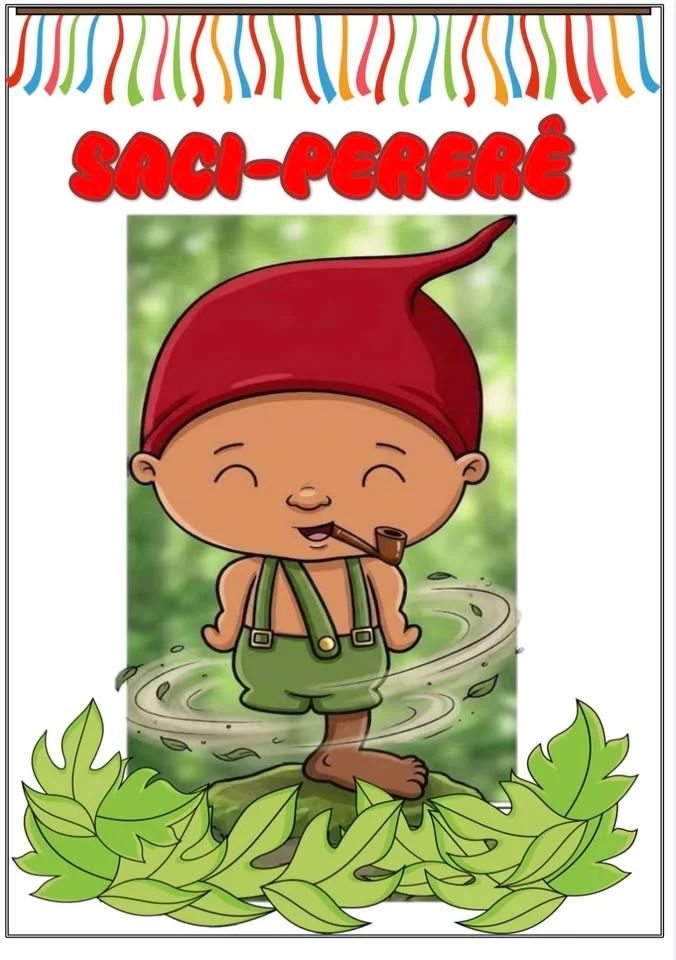 🚨🌿ATIVIDADES DO FOLCLORE – SACI-PERERÊ 🚨🧢🌿em PDF pronto para imprimir — capa do material