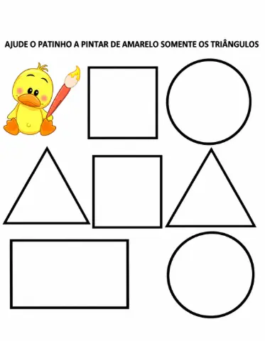 Sequência Patinho colorido, contagem, formas geométricas — capa do material