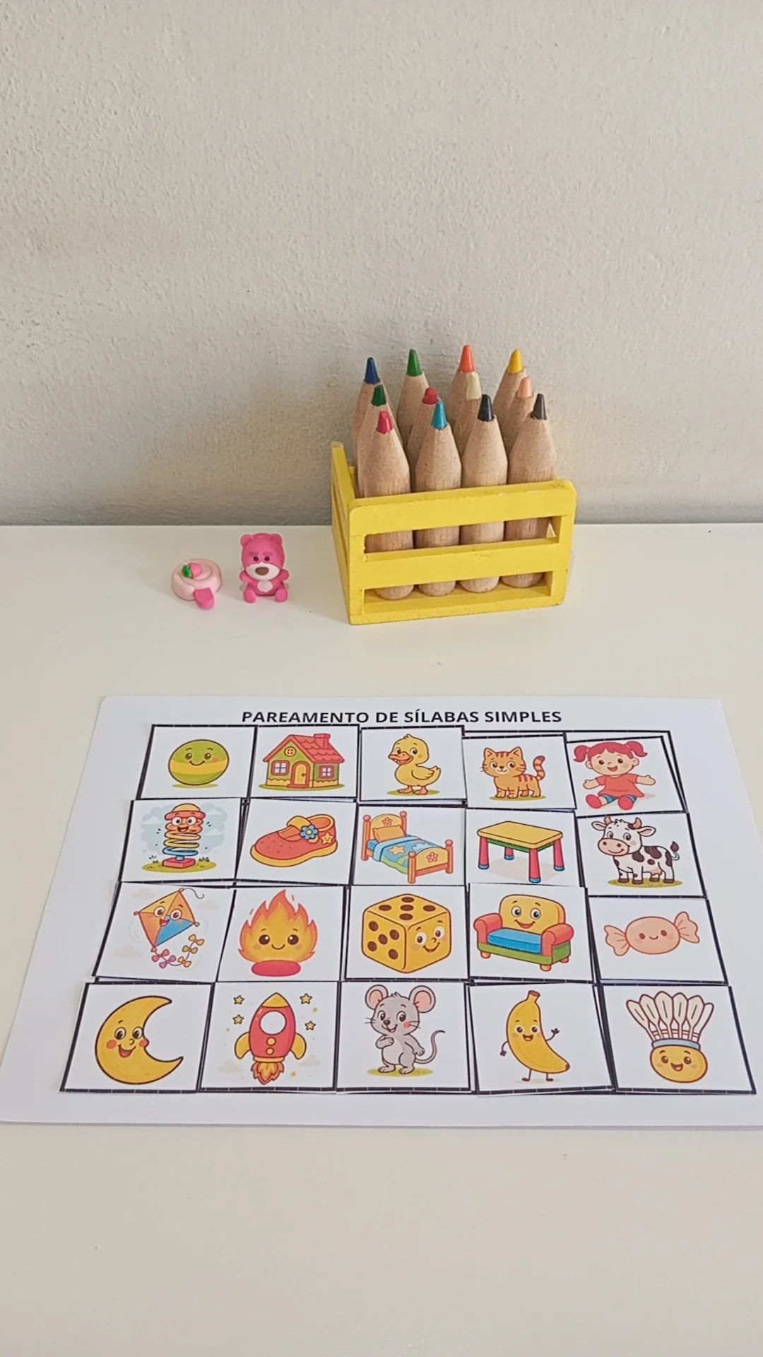 Atividades Educação Infantil Pareamento Sílabas Simples — capa do material