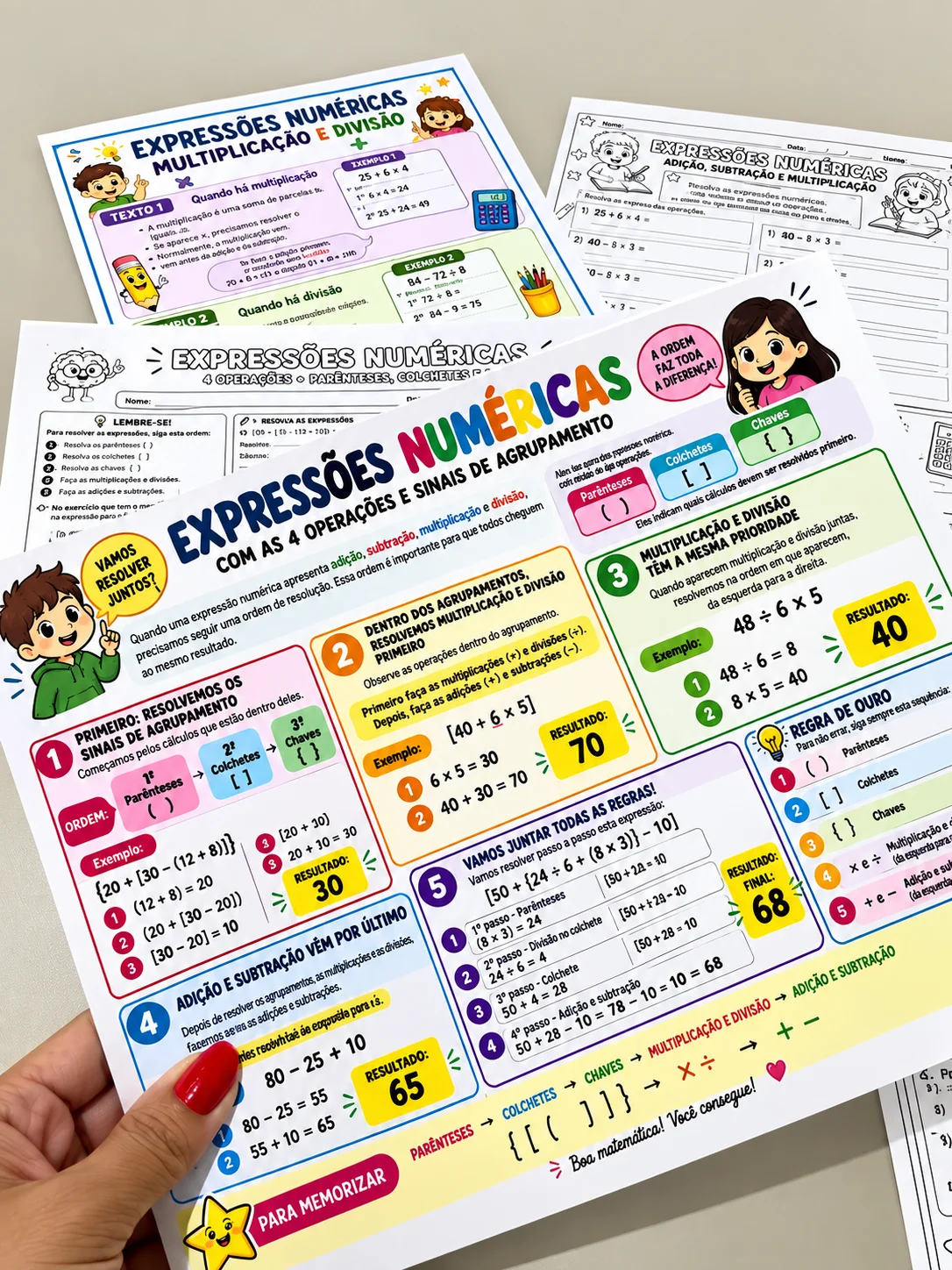 Atividades Expressões Numéricas 4º e 5º Ano — Matemática para 5º ano: Atividades de expressões numéricas para 4º e 5º ano,…