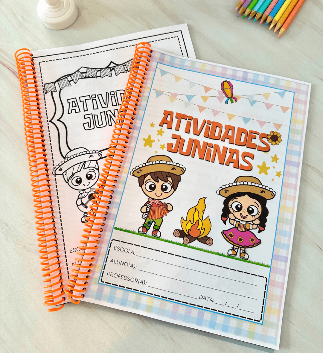 Atividades Festa Junina: apostila em PDF com Lapbook Junino — capa do material