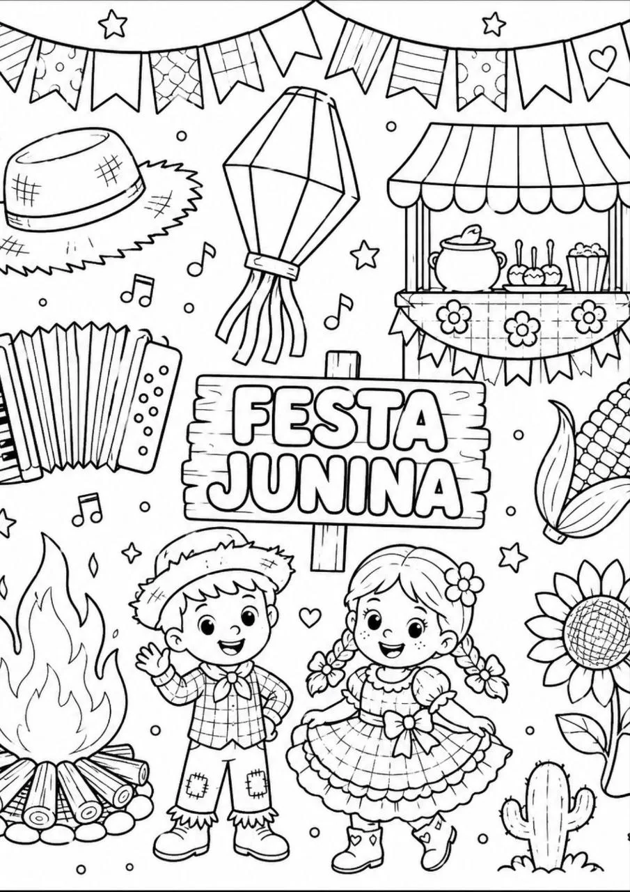 Atividades Festa Junina para Imprimir — amostra 1: Um material encantador e cheio de diversão para trabalhar o tema Festa…