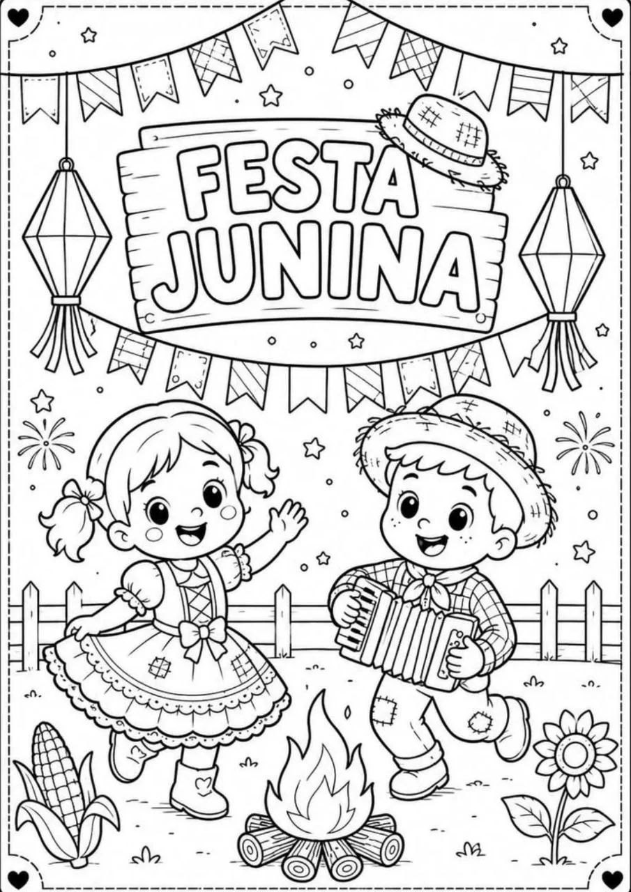 Atividades Festa Junina para Imprimir — amostra 3: Um material encantador e cheio de diversão para trabalhar o tema Festa…