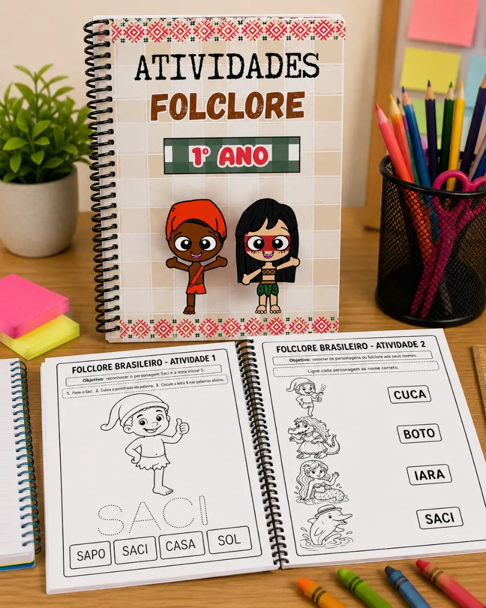 Atividades Folclore Brasileiro - 1° ano Ensino Fundamental — amostra 2: Transforme o estudo do folclore brasileiro em uma…