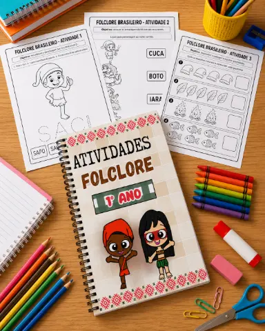 Atividades Folclore Brasileiro - 1° ano Ensino Fundamental — capa do material
