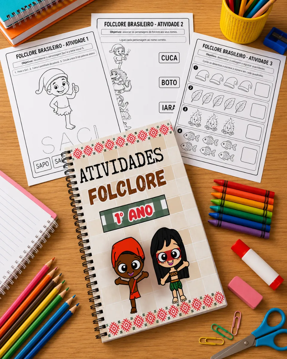 Atividades Folclore Brasileiro - 1° ano Ensino Fundamental — Atividades para 1º ano: Transforme o estudo do folclore…