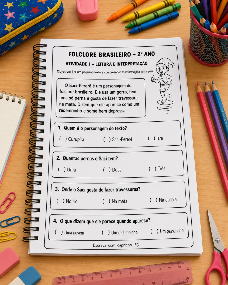 Atividades Folclore Brasileiro - 2° ano Ensino Fundamental — amostra 2: Deixe suas aulas sobre o folclore brasileiro mais…