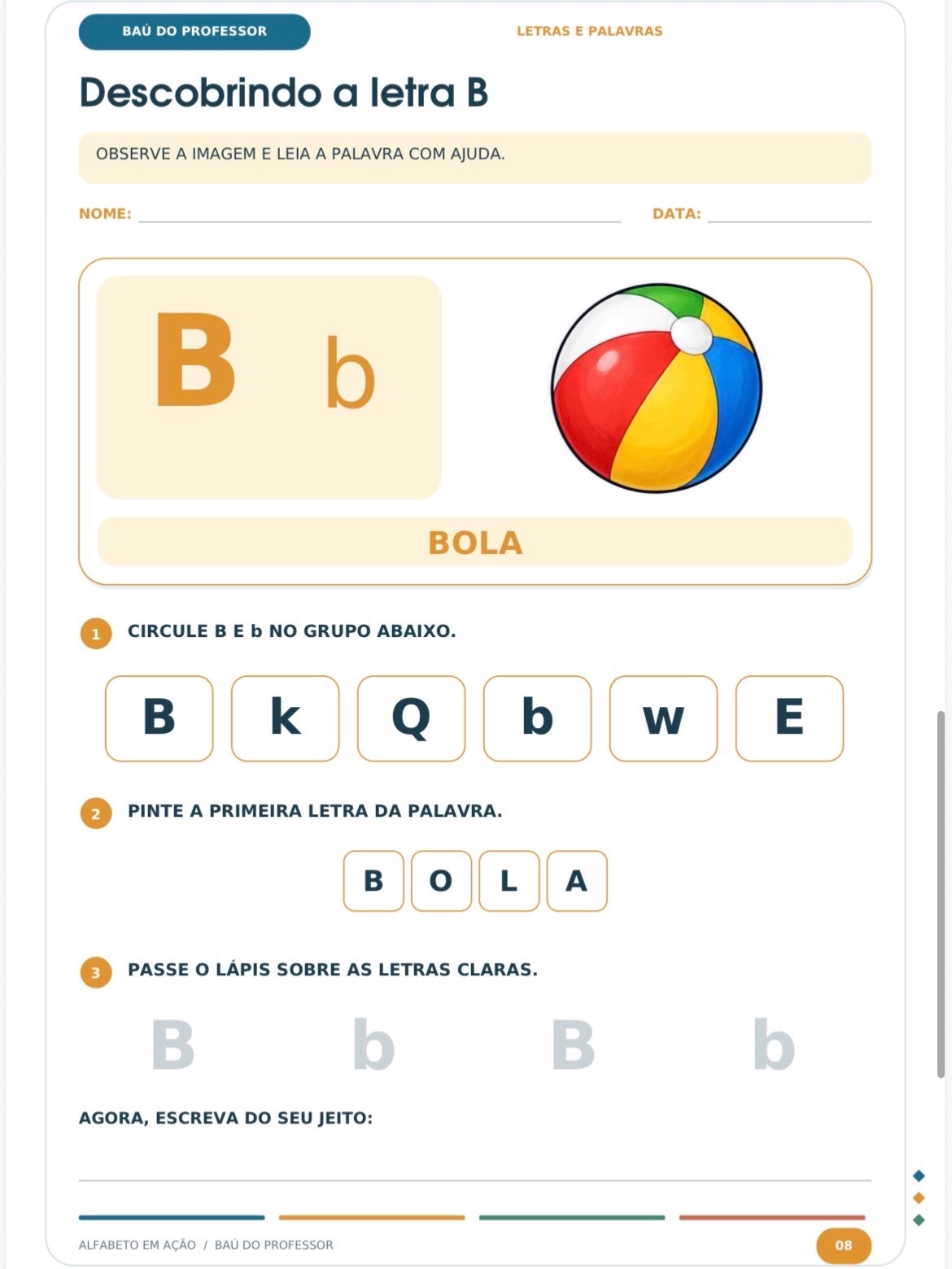 Atividades Gratuitas AEE e Alfabetização em PDF | Clube Premium — amostra 4: Baixe grátis 4 atividades de AEE e…