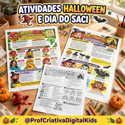 Atividades Halloween - Texto, Interpretação e Atividades — capa do material