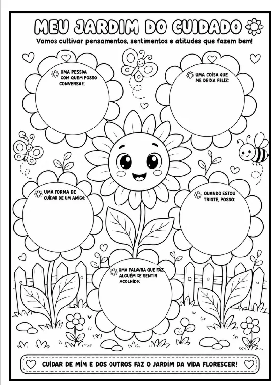 ATIVIDADES INTERATIVAS GIRASSOL - AUTOCUIDADO — amostra 2: Atividades para ensinar sobre sentimentos, cuidado, empatia e…