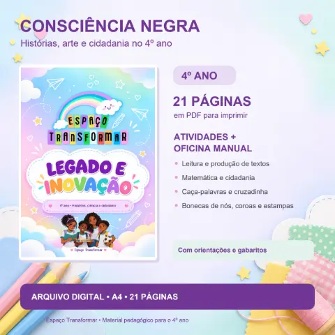Atividades interdisciplinares 4º ano – Legado e Inovação | Consciência Negra — capa do material