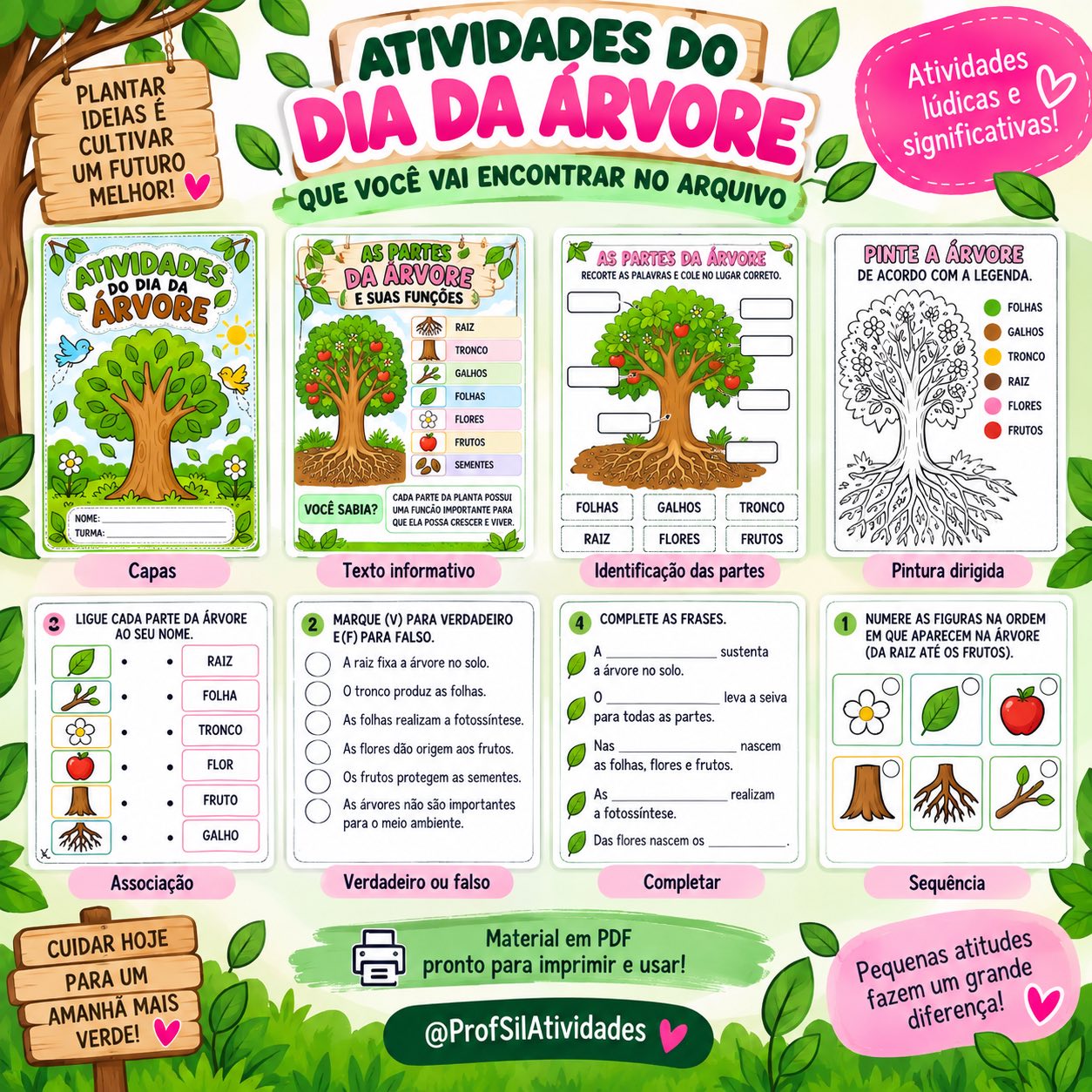 Atividades interdisciplinares dia da Árvore — amostra 2: A proposta também favorece uma aprendizagem lúdica e significativa…