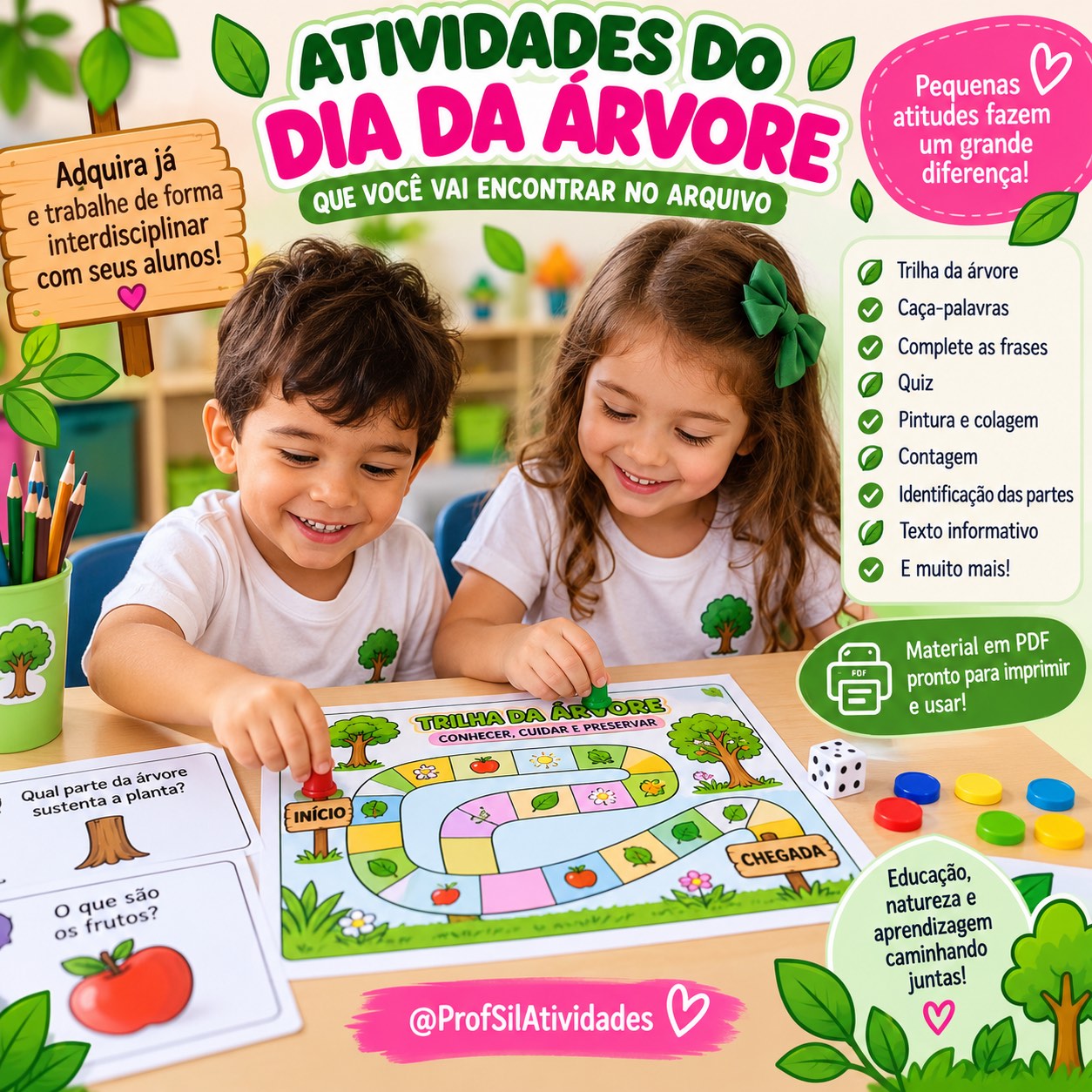 Atividades interdisciplinares dia da Árvore — amostra 3: A proposta também favorece uma aprendizagem lúdica e significativa…