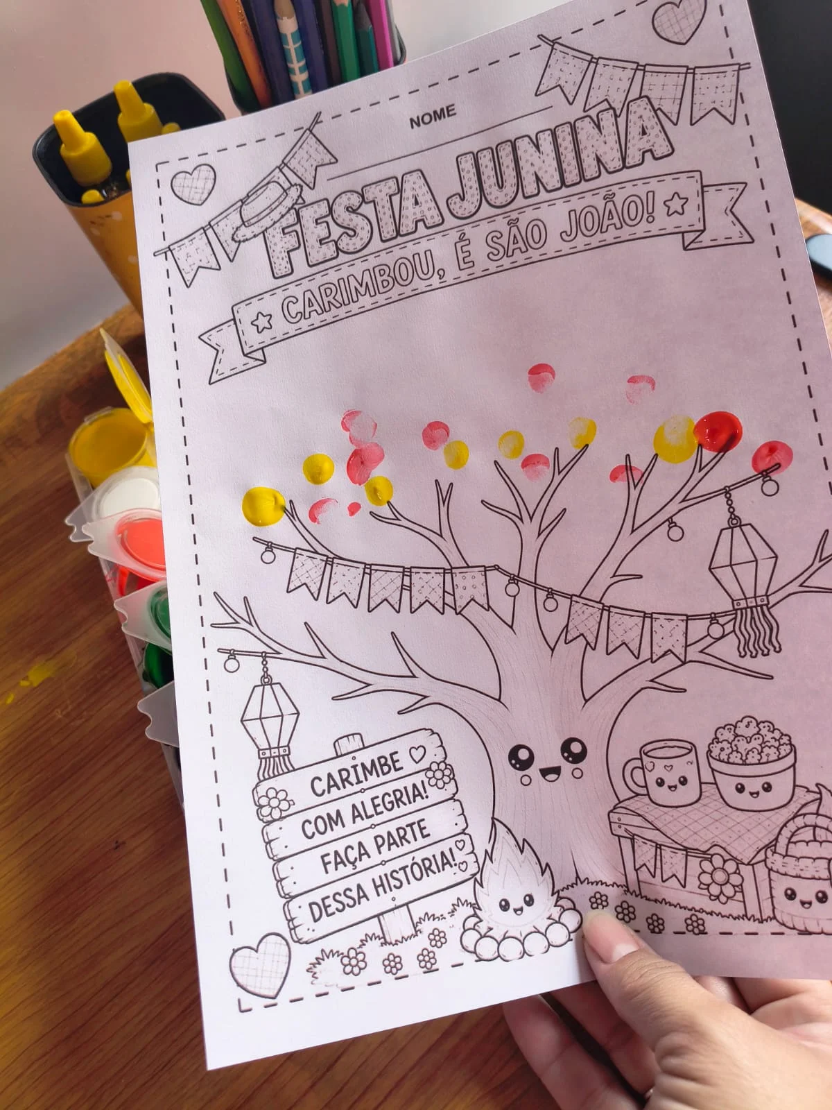 Atividades Juninas com Carimbo de Dedinhos | Festa Junina Educação Infantil — amostra 1: Chegou um material encantador para…