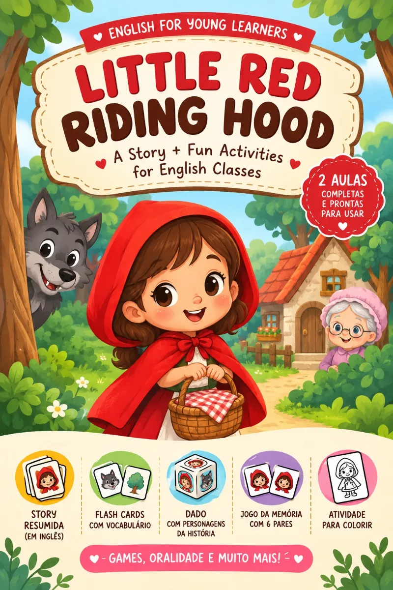 Little Red Riding Hood - História + flashcards +games — Jogos pedagógicos para Educação Infantil: História adaptada em…