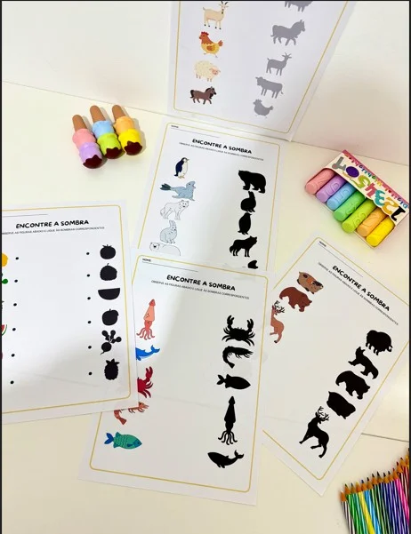 ATIVIDADES LÚDICA COM SOMBRAS - EDUCAÇÃO INFANTIL E FUNDAMENTAL — amostra 1: Atividades para trabalhar percepção visual,… ATIVIDADES LÚDICA COM SOMBRAS - EDUCAÇÃO INFANTIL E FUNDAMENTAL — amostra 1: Atividades para trabalhar percepção visual,…
