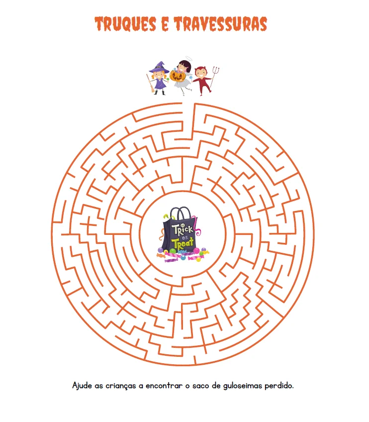 ATIVIDADES LÚDICAS DE HALLOWEEN - PASSATEMPOS - ENSINO FUNDAMENTAL — amostra 2: Que tal aproveitar o tema Halloween para…