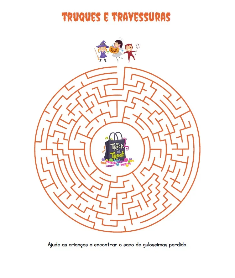 ATIVIDADES LÚDICAS DE HALLOWEEN - PASSATEMPOS - ENSINO FUNDAMENTAL — amostra 4: Que tal aproveitar o tema Halloween para…