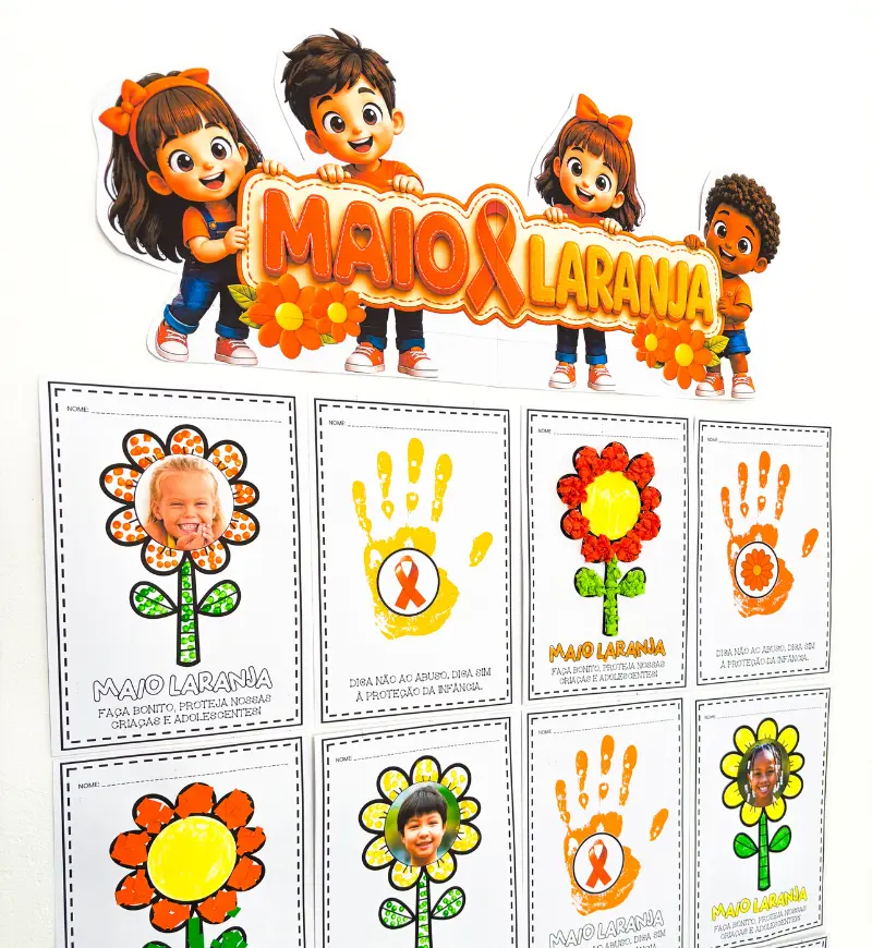 Atividades Maio Laranja: PDF com Letreiro e Painel — Atividades para Educação Infantil: Trabalhe o Maio Laranja com…
